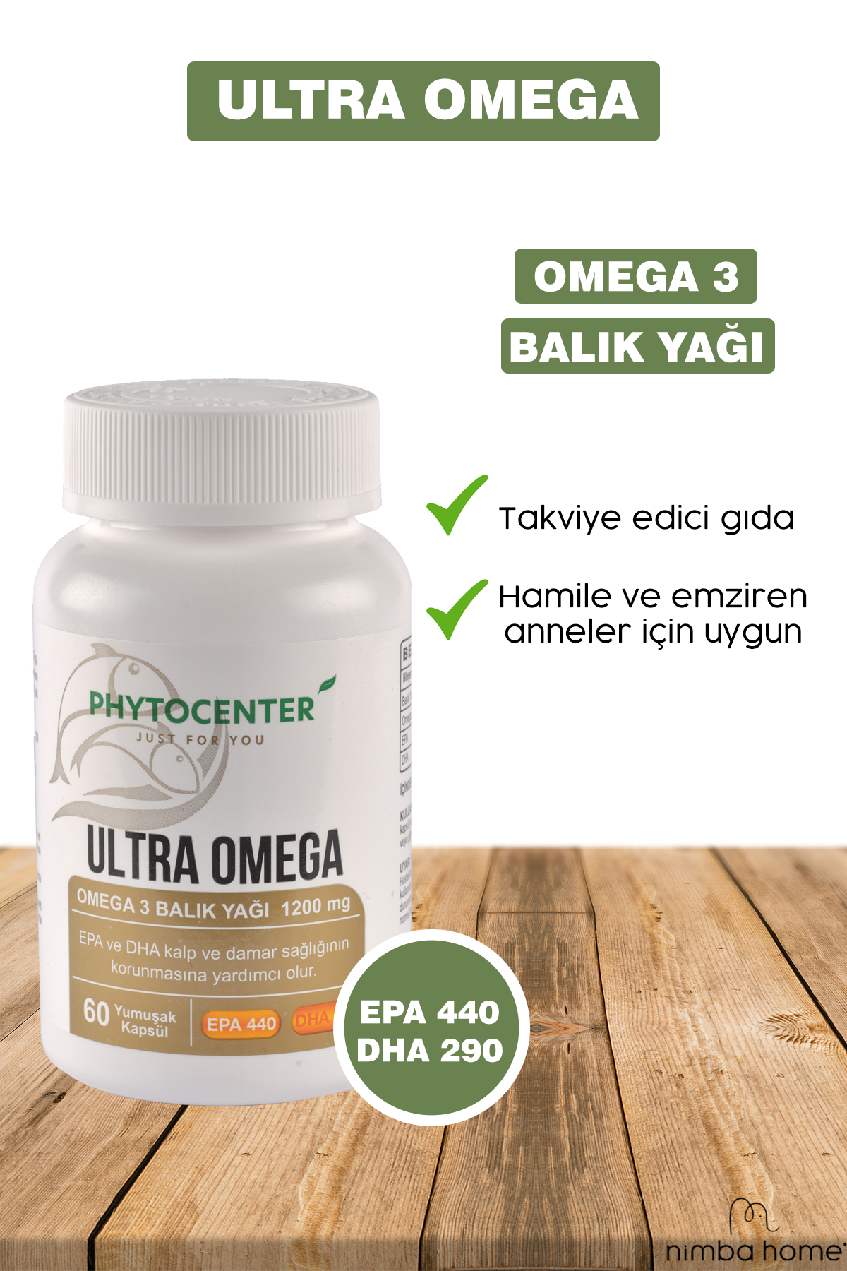 Ultra Omega-3 60 Kapsül - Balık Yağı İçeren Takviye Edici Gıda